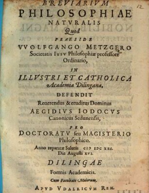 Breviarium philosophiae naturalis