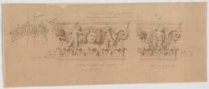 Thiersch, Friedrich von; Wiesbaden; Kurhaus - Pilaster - Kapitelle (Ansichten, Perspektive)