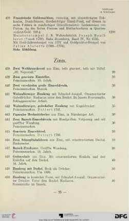 Zinn (Nr. 438-459)
