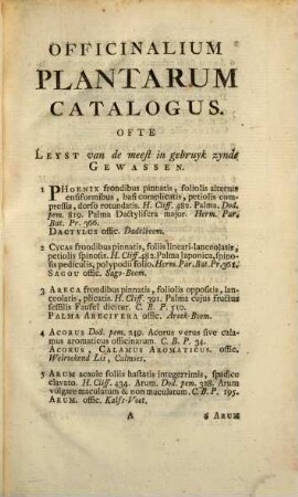 Officinalium plantarum catalogus