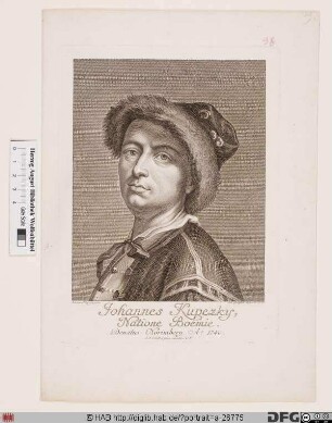 Bildnis Johann Kupezky (eig. Jan Kupecký)