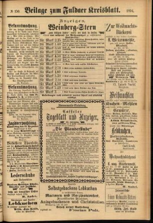 Zweite Ausgabe vom Dienstag, den 18. Dezember 1894.