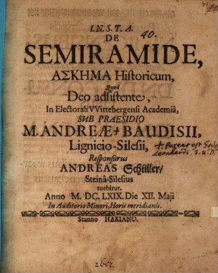 De Semiramide askēma historicum