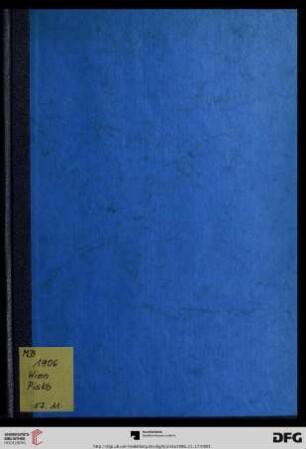 Sammlung des Frh. v. S. : alte Meister ; Versteigerung im Salon Pisko, Samstag den 17. November 1906 ; Auktions-Katalog