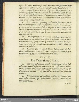 Cap. IX. De Definitione Calculi