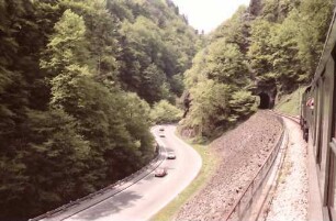 Hirschsprung: Höllentalstrecke vom Zug; Abschnitt