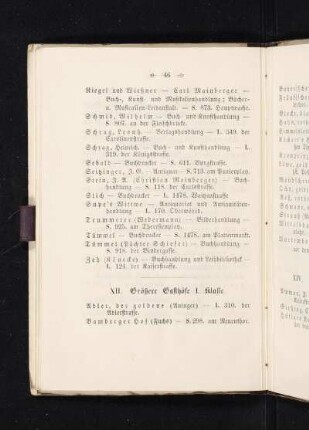 XII. Größere Gasthöfe i. Klasse.