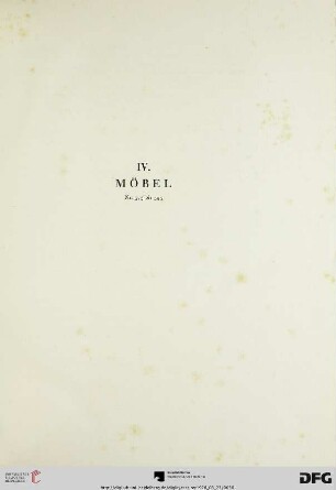 IV. Möbel (Nr. 375-393)
