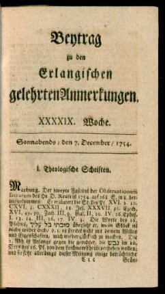 XXXXIX. Woche