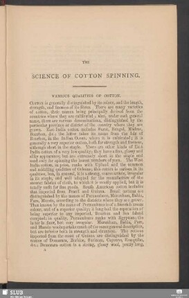 Various qualities of cotton