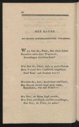 Der Bauer. An Seinen Durchlautigen Tyrannen