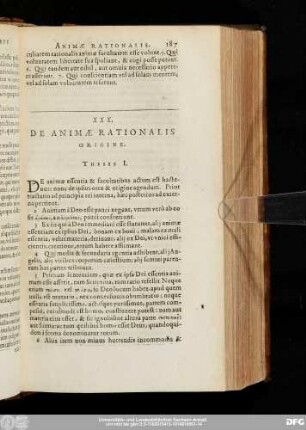 XXX. De Animae Rationalis Origine.