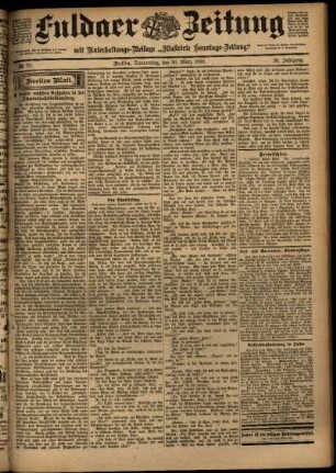 Zweite Ausgabe vom Donnerstag, den 30. März 1899.