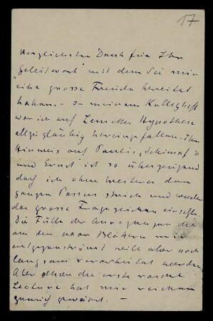 Nr. 17: Postkarte von Max von Waldberg an Edward Schröder, Heidelberg, 29.7.1911