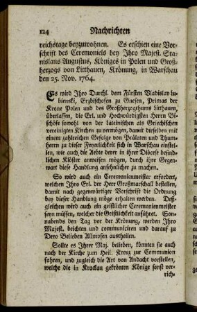 [Ceremoniel bey der Krönung.] - [Schilderung des neuen Königes Maj. durch einen Engländer.]