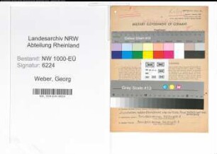 Entnazifizierung Georg Weber, geb. 14.06.1895 (Kaufm.Angest.)
