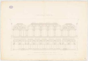 Neues Theater (Oper), Frankfurt/Main: Längsschnitt durch Vestibül und Foyer 1:50