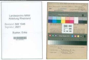 Entnazifizierung Erika Bueker , geb. 04.09.1911 (Studienassessorin)