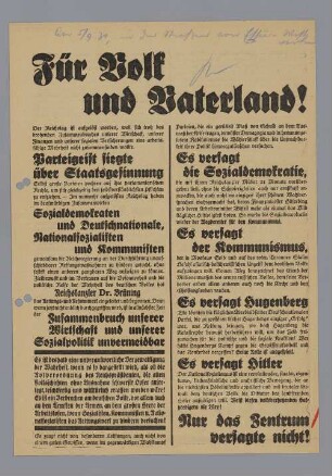 "Für Volk und Vaterland!"
