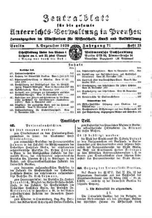 Satzung der Universität Breslau : [Amtlicher Teil]