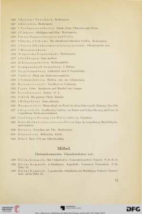 Möbel (Nr. 1293-1412)