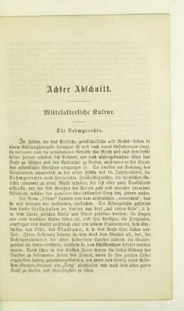 Achter Abschnitt. Mittelalterliche Kultur
