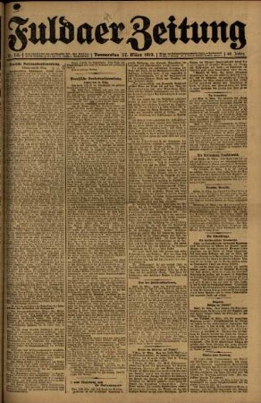 Ausgabe vom Donnerstag, den 27. März 1919.