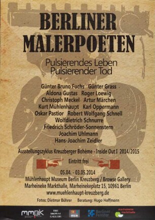 Ausstellungsplakat "Berliner Malerpoeten: Pulsierendes Leben, Pulsierender Tod", 2014