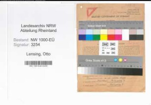 Entnazifizierung Otto Lensing, geb. 10.07.1893 (Verw.Angest.)