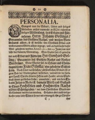Personalia.