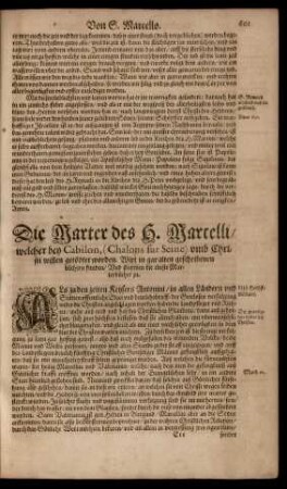Die Marter des H. Marcelli/ ...