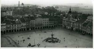 Marktplatz von Budweis, Tschechien, Böhmen und Mähren