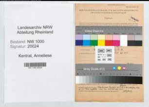 Entnazifizierung Anneliese Kentrat, geb. 28.04.1911 (Fuersorgerin)