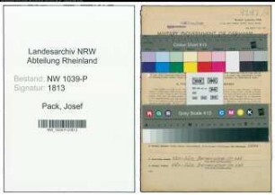 Entnazifizierung Josef Pack , geb. 26.05.1901 (Berufsschuldirektor)