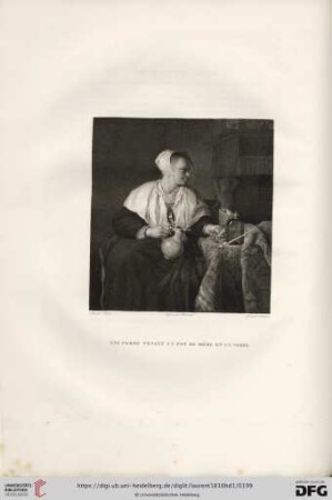 (Portrait d'Érasme - Une Femme tenant un pot de bière et un verre)