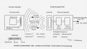 Funktionsschema der elektronischen Tieridentifizierung