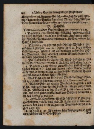 17. Capitel. Von Refutation der Frohnischen continuation a p. 525.
