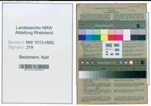 Entnazifizierung Karl Beckmann , geb. 10.02.1893 (Klempner)