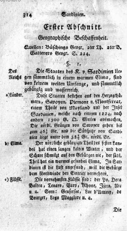 Erster Abschnitt. Geographische Beschaffenheit