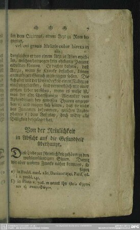 Von der Reinlichkeit in Absicht auf die Gesundheit überhaupt