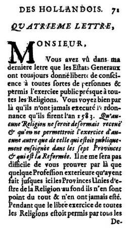 Quatrieme Lettre.