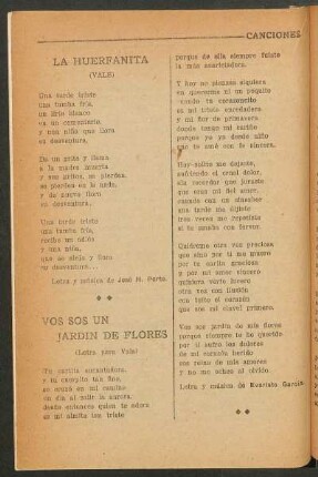La huerfanita : (Vals)