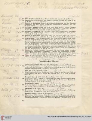 Gemälde alter Meister (Nr. 372-413)