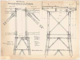 Eisenbahnbrücke über einen Taleinschnitt Monatskonkurrenz Dezember 1920: Konstruktionsdetails zu den Pfeilern 1:20; Maßstabsleiste