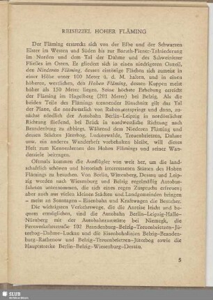 Reiseziel Hoher Fläming