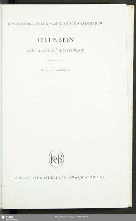 Elfenbein : ein Handbuch für Sammler und Liebhaber