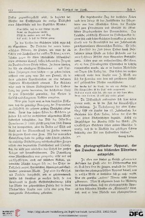 1: Ein photographischer Apparat, der den Zwecken des bildenden Künstlers entspricht