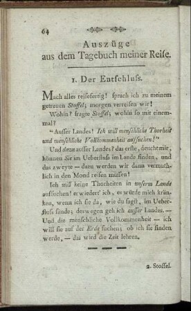 Auszüge aus dem Tagebuch meiner Reise