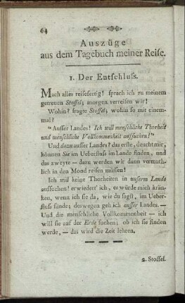 Auszüge aus dem Tagebuch meiner Reise