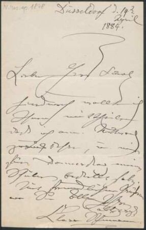 Brief an Bernhard Scholz : 14.04.1884